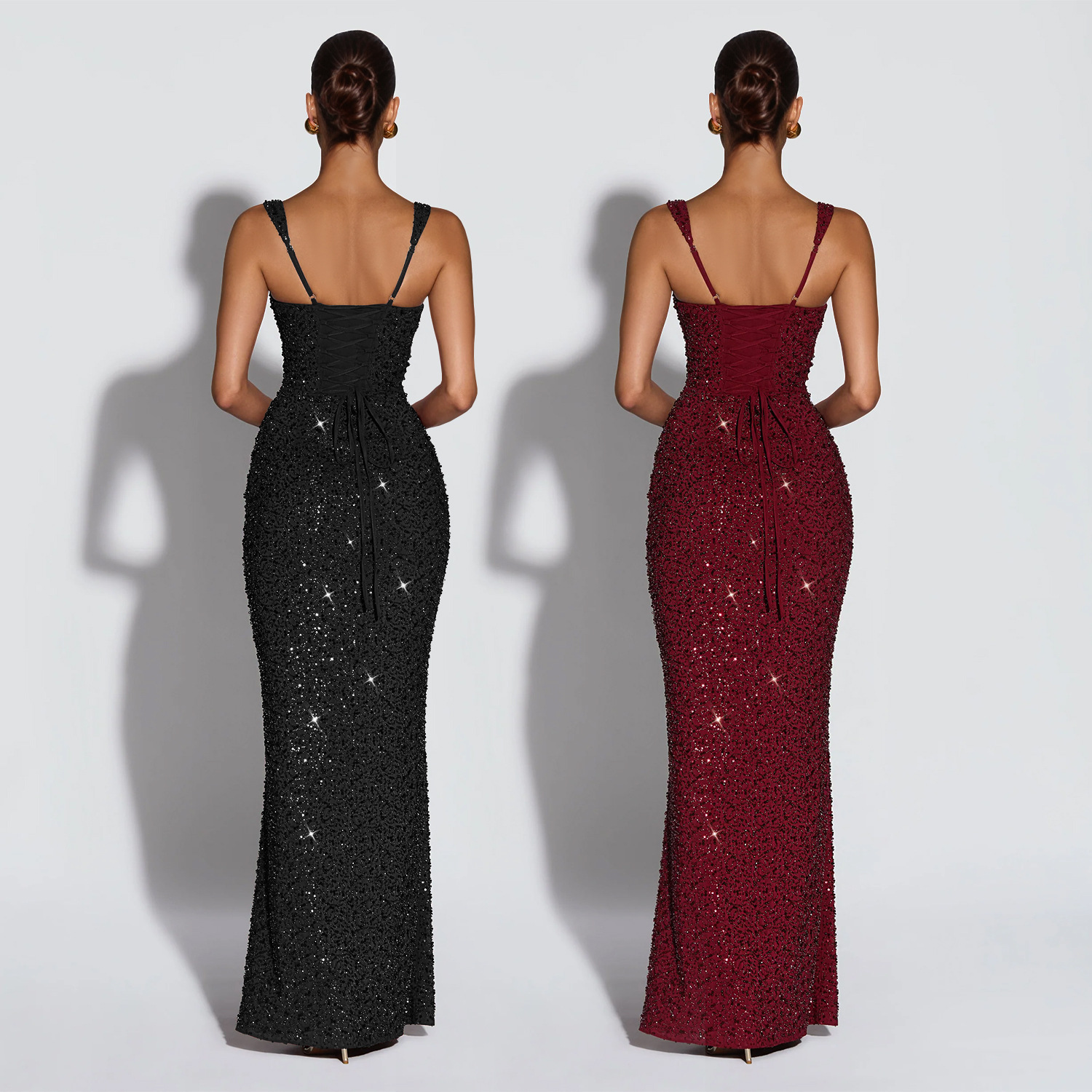 C7633 Aliexpress transfronterizo Amazon Europa y América moda de mujer sexy cintura cintura correa vestido de cadera image 3