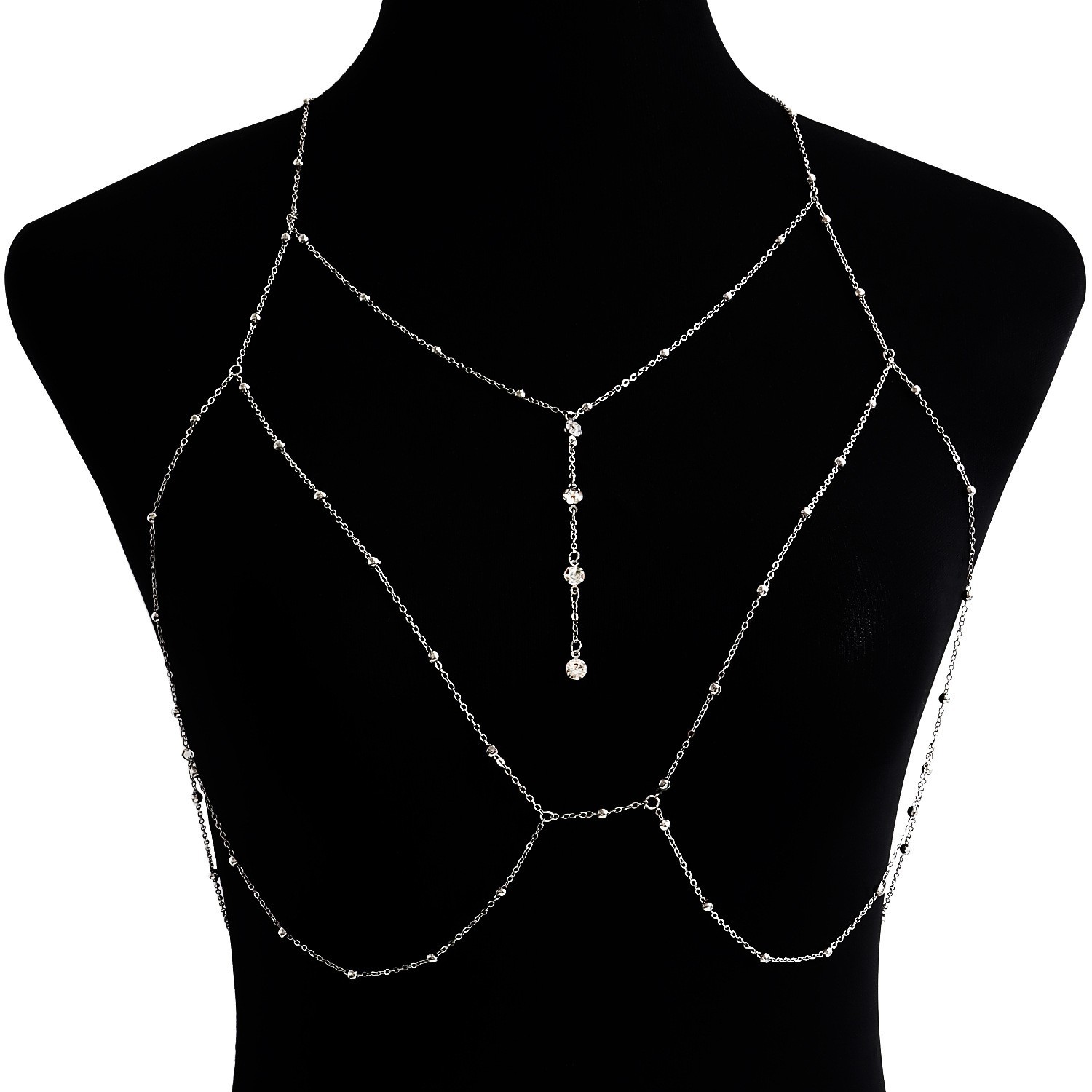 Sexy Geometric Metal Plating Inlay Rhinestones Women's Chain Belts display picture 4