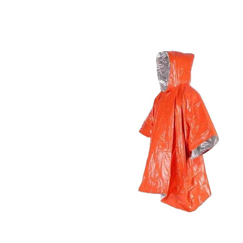 Impermeable de emergencia portátil para exteriores, ciclismo largo, grueso, reflectante, a prueba de viento, senderismo de emergencia, impermeable multifuncional al por mayor