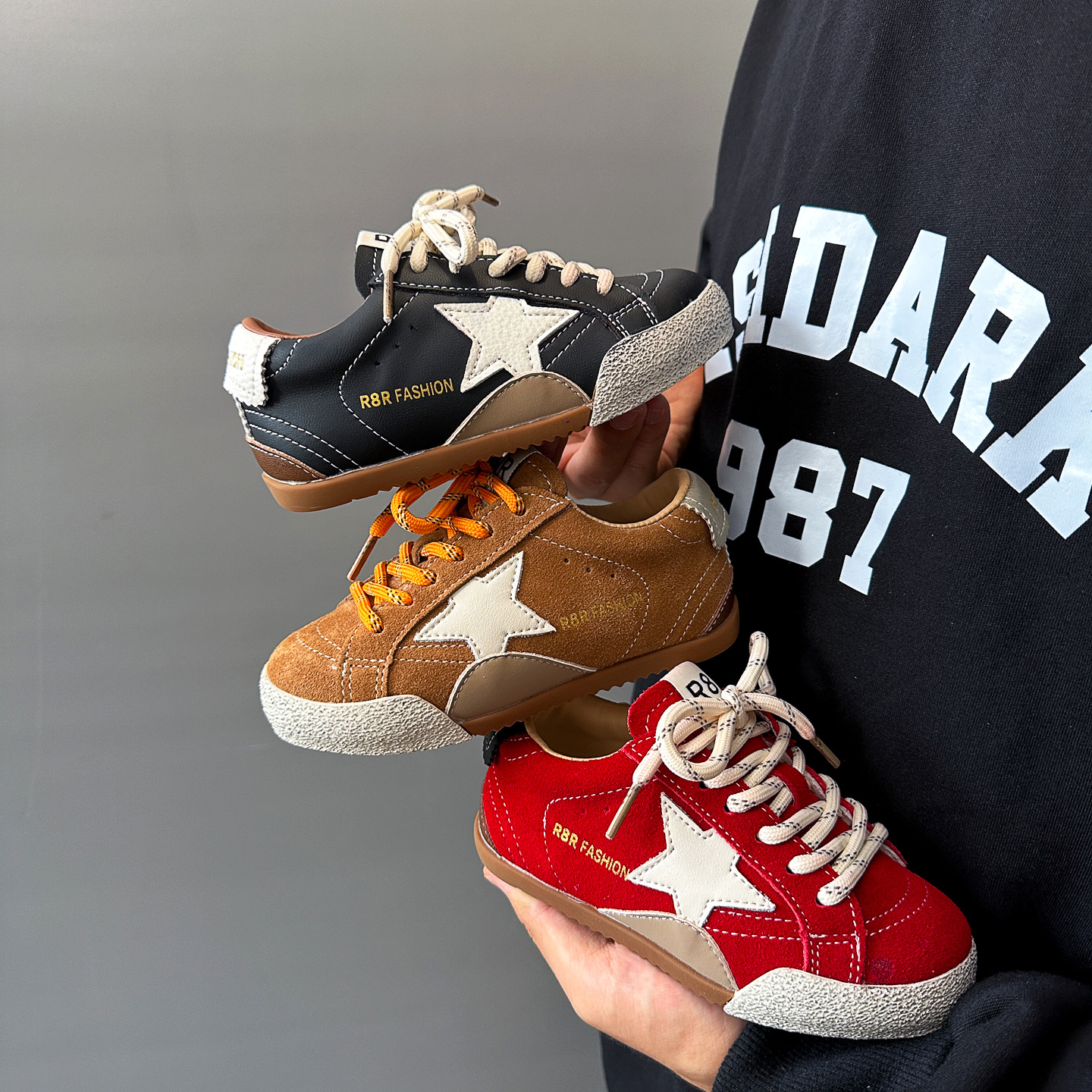 韩版儿童运动鞋潮流星星鞋男童春秋季休闲鞋中大童德训鞋女童板鞋