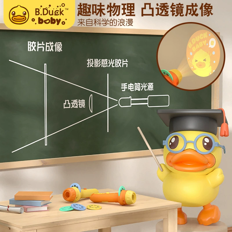 B.Duck, flashlight, toy, projector for sleep, early education