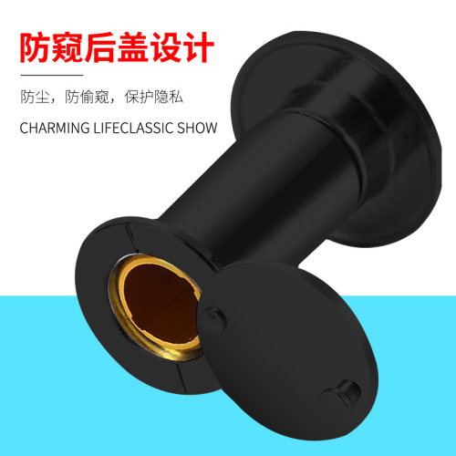 Anti-theft door cat eye high definition sheep eye hotel wooden door glass lens 220 degrees with cover adjustable zinc alloy pure copper