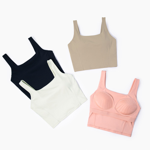  new style naked feeling carefully selected yoga bra push-up fitness vest running sports all-in-one fixed cup underwear