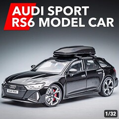 1:32 RS6 合金車模倣シミュレーションカーモデル装飾品少年音と光の金属おもちゃの車