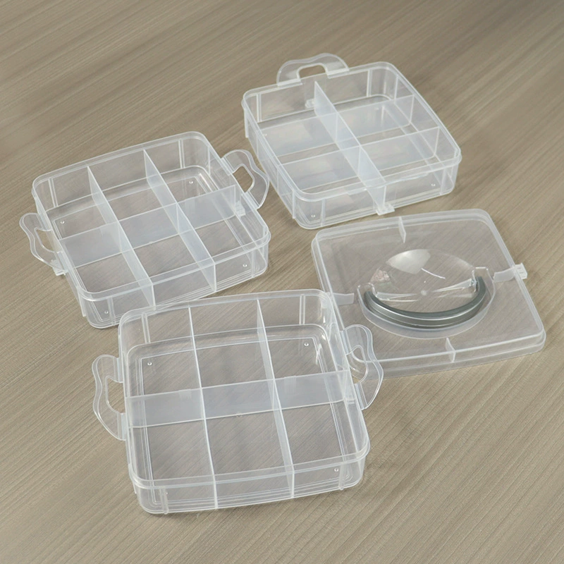 Transparent storage system, plastic storage box, handheld small accessory, earrings, ring