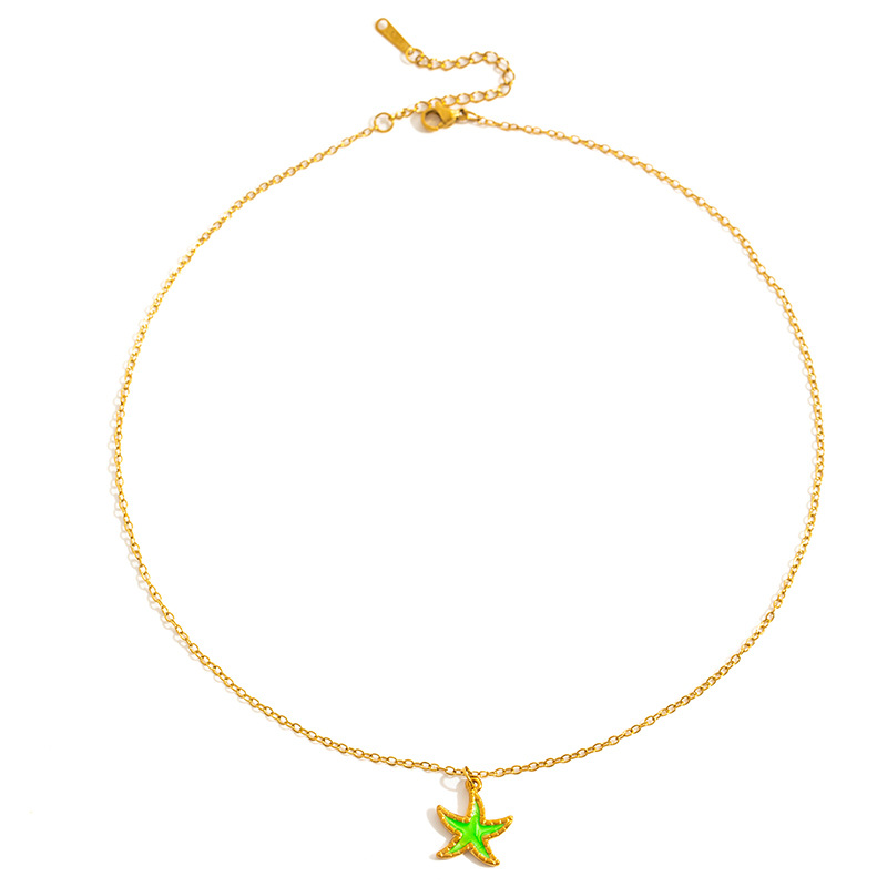 6g Weight 0.03µm Gold Plating Thickness Electroplated Gold Plating Process Golden Plated Plating Material 201 Stainless Steel Pendant Material Pendant Necklace Classification 201 Stainless Steel Chain Material cable chain Chain Type 1 Piece Quantity Holiday, Daily Occasion 201 Stainless Steel Material Starfish, Dolphin, Hippocampus Pattern Women's Gender Hip-Hop Style Plating Craft Cartoon Ocean Starfish Sea Horse Pendant Necklace Women's Luxury Dolphin Clavicle Chain DIY Jewelry Titanium Steel Animal Pattern 26
