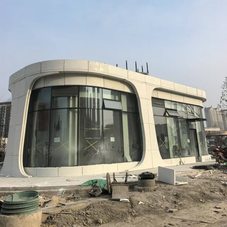 GRC构件幕墙板厂家浙江宁波五江口驿站项目工厂定制施工一体化