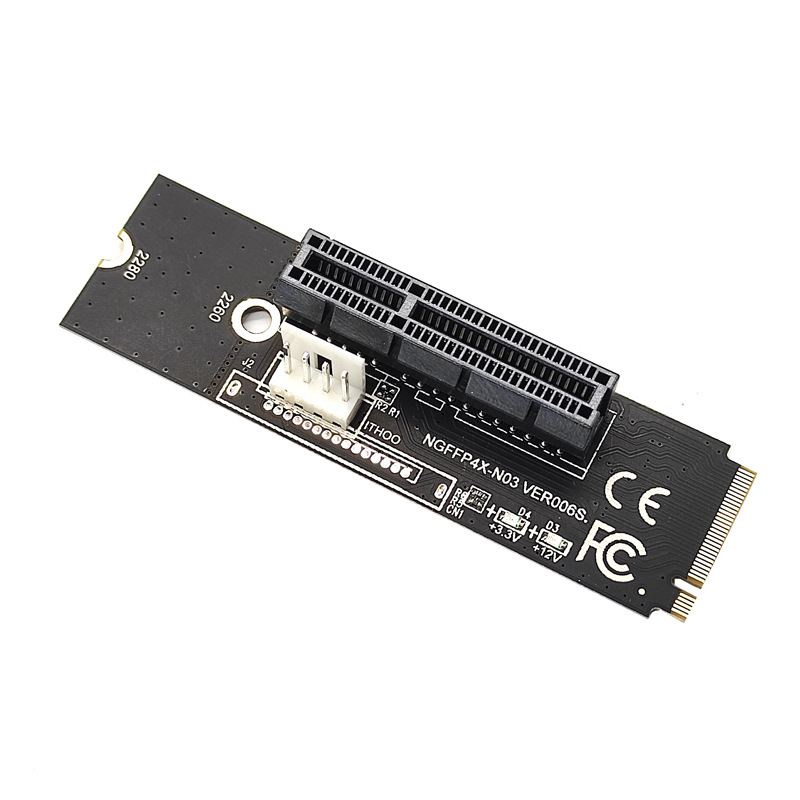 �¿�M.2 Key Mת��PCI-e 1X 4x��תNGFF��4X�ź�M2��NVME���ƺڰ�