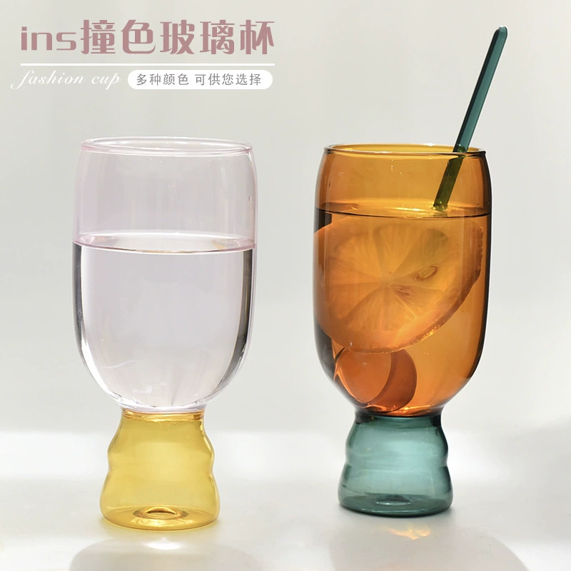 Высокое значение цвета контрастного цветного стекла кружки ветростойкие высокие температуры бытовые чашки с водой стаканы десерт чай с молоком чашки кофе чашки