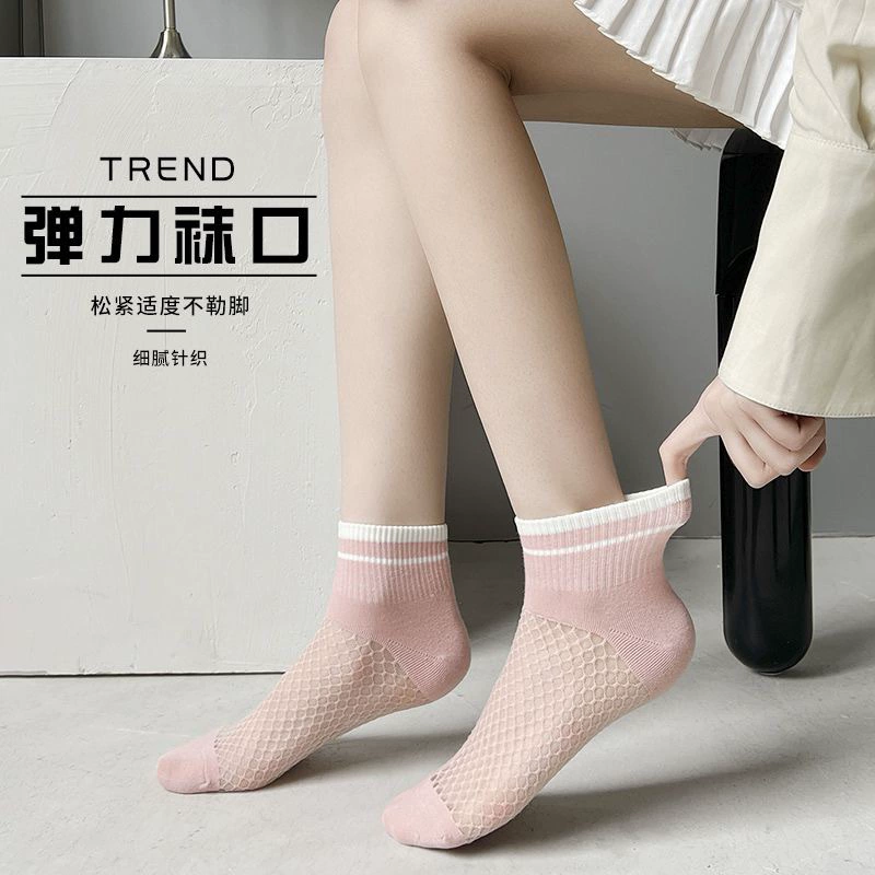 Tide, lace breathable trend summer thin knee socks