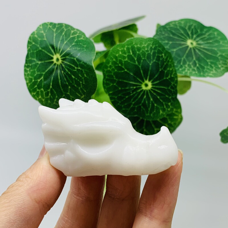 天然水晶多种材质龙头雕刻件水晶原石小摆件 热销 图 4
