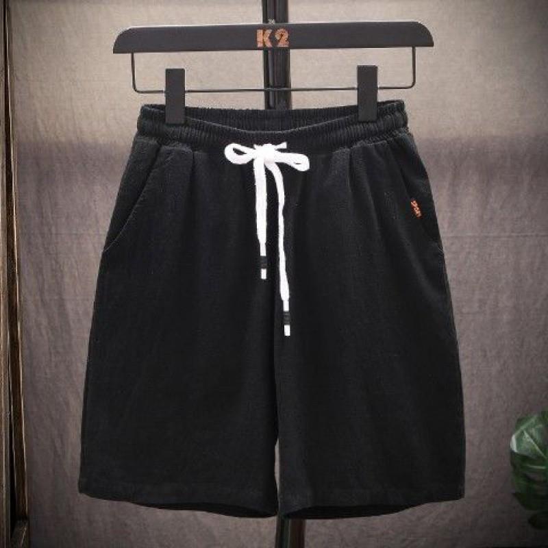Pantalones cortos, tendencia de verano para hombres, pantalones de cinco puntos para hombres, pantalones delgados, pantalones de playa de gran tamaño sueltos y transpirables casuales