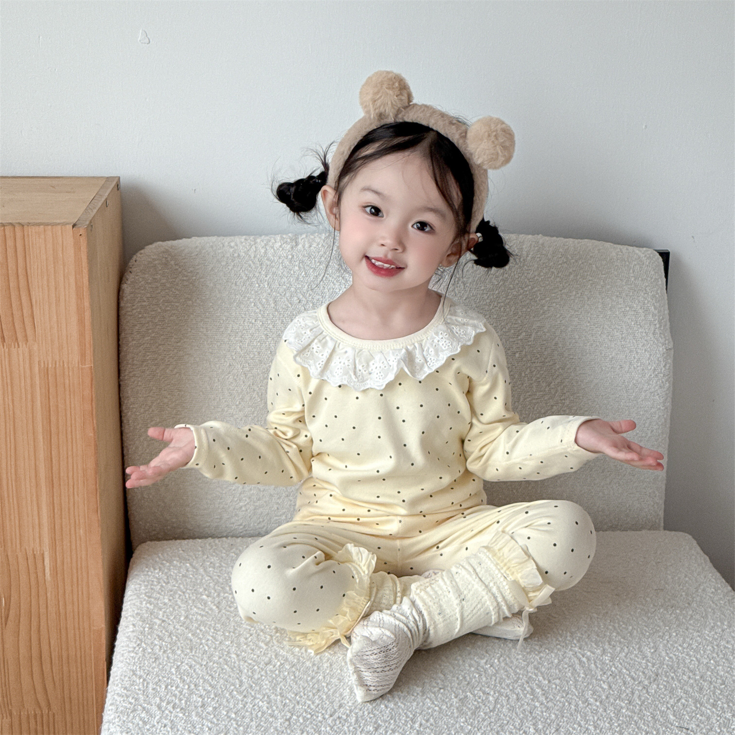 Lace polka dots / 80cm