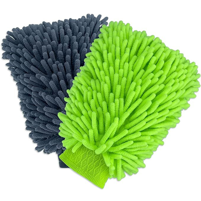 Guantes de chenilla para lavado de autos, paño de limpieza de terciopelo coral de doble cara, paño de limpieza multifuncional para el hogar, suministros de limpieza de autos absorbentes de agua