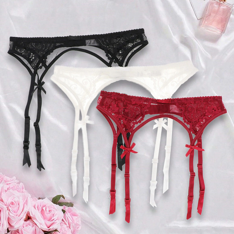 Varsbaby New Sexy Mesh Lace Embroidered Non-slip Rear Buckle Women Garter Belt Varsbaby New Sexy Mesh Lace Embroidered Non-slip Rear Buckle Women Garter Belt