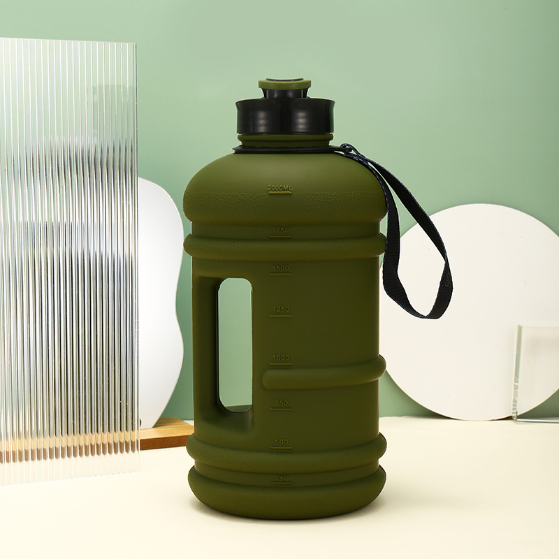 Personalizable gran capacidad deportes hervidor fitness taza de agua al aire libre camping taza de agua con mango Internet celebridad tonelada cubo