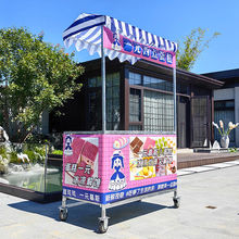 摆地摊折叠小吃小推车商用地摊移动餐车夜市卤菜不锈钢夜市专用