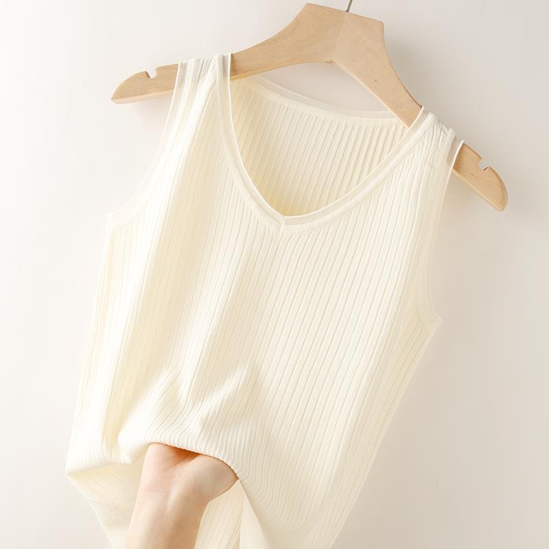 Silk summer sexy knitted tank top sleevless