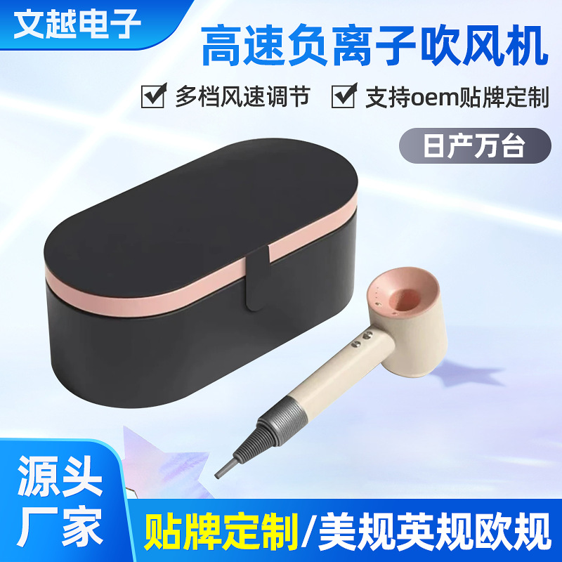 가정용 휴대용 헤어 드라이어 높은 색상 가치 가죽 상자 세트 고속 헤어 드라이어 네거티브 이온 일정한 온도 헤어 케어 헤어 드라이어