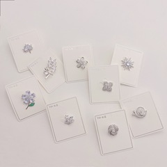 新款韓版銅鑲嵌鋯石日韓風夏季清新氣質個性防走光扣別針開衫領針