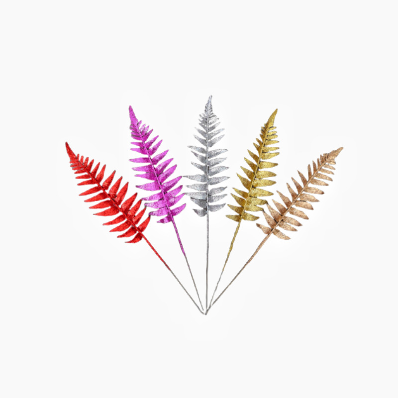 Transfronterizo nuevo árbol de Navidad de 33cm serie de decoraciones de Navidad adornos de plástico cebolla polvo hojas pequeñas puntas