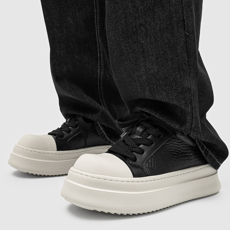 Herren Skaterschuhe Mit Dicker Sohle Und Komfort Passform_voghion.com