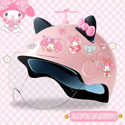 Motosiklet kaskı (dəbilqə) – student melody four seasons motorcycle - bright-pink-high-definition-random-windmill-black-pink-butterfly-3c-certified-model-meimei-tz