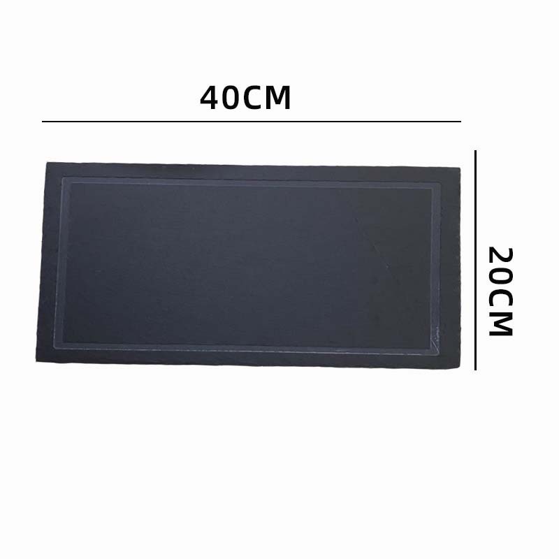 Japonés nuevo estilo ranurado Placa de pizarra placa Occidental cafetería creativa pizarra filete placa aislada roca placemat