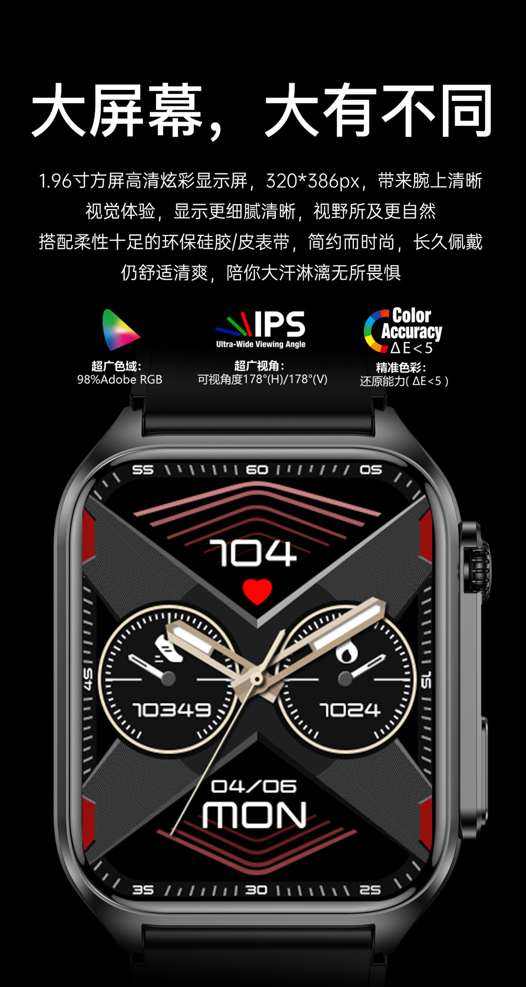 TK12 smartwatch: Blood sugar, Bluetooth call, heart rate, blood oxygen, blood pressure, electrocardiogram detection, step-counting fitness band Application Scenario