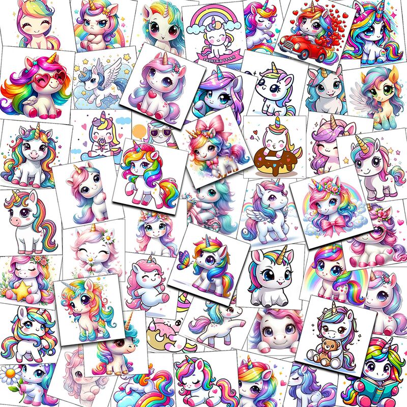 Children's Cross-Border Unicorn Cartoon Temporary Tattoo Stickers, Simulated Arm Stickers, TEMU European and American Tattoo Amazon