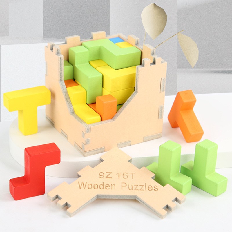 Lucha mágica de madera Descompresión creativa 54T Luban Lock Tetris Juguetes intelectuales de ocio educativos para niños adultos image 14