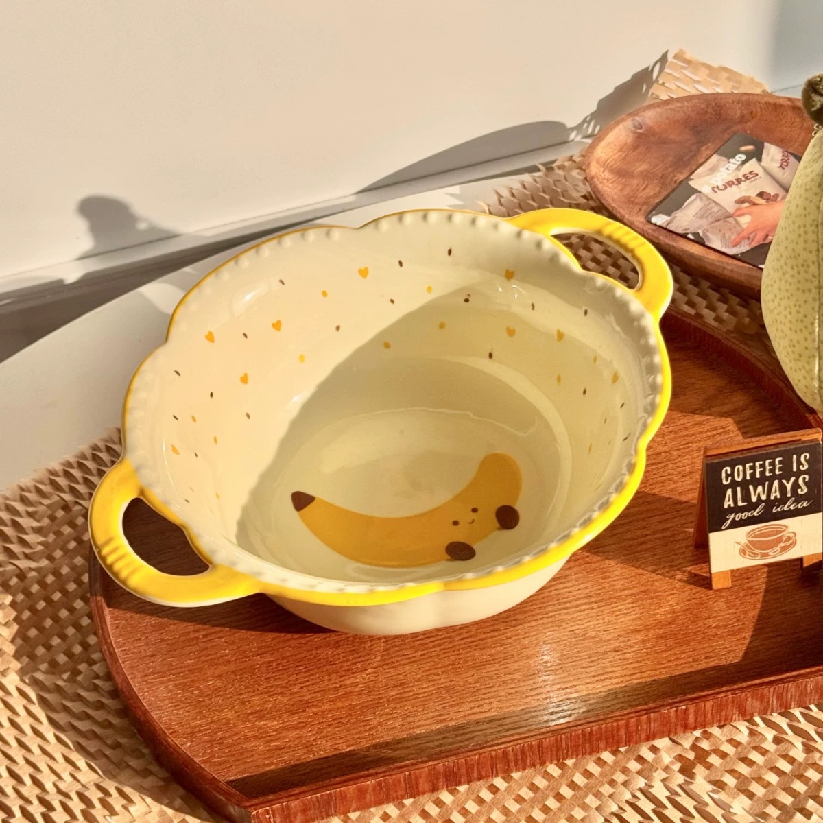 【Banana】8.5-inch double-ear soup bowl