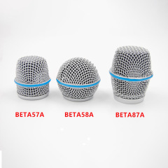 Shure Beta 58A/87A Microphone Mesh Cap Blue Rubber O-ring Color Ring