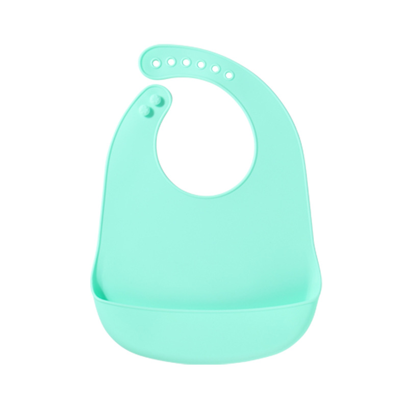 東莞グリーン工場ベビーシリコンよだれかけビスフェノールフリー赤ちゃん唾液バッグ子供用食器給餌セット