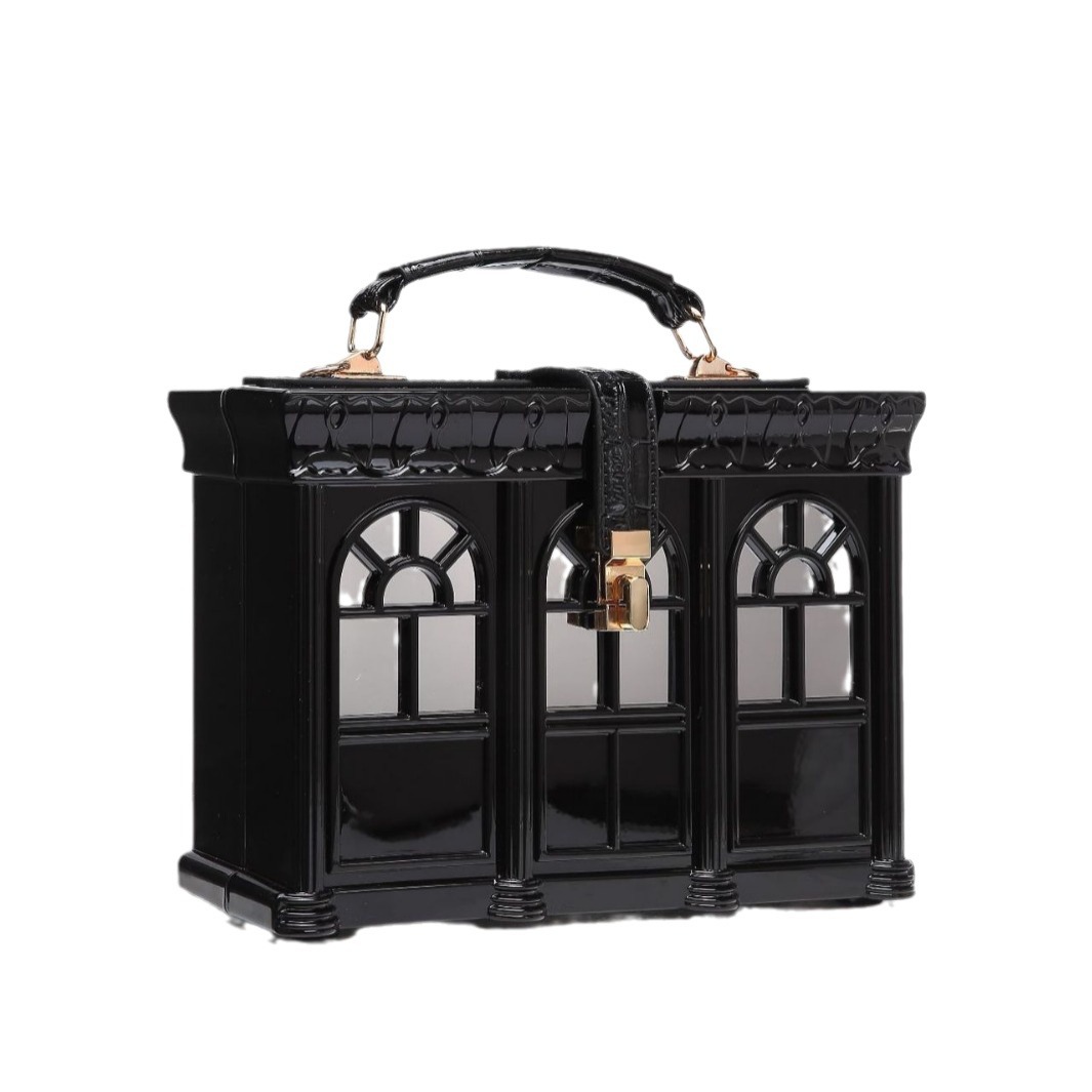 Elegante Acryl Box Abendtasche Für Damen Als Umhängetasche_voghion.com
