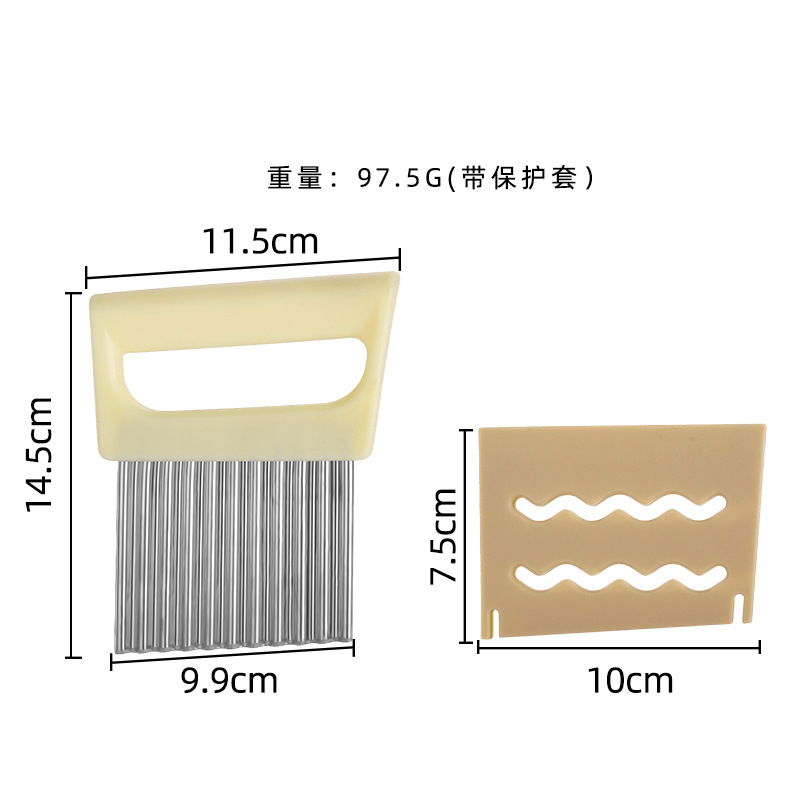 国境を越えてよく売れている波のジャガイモのスライサーはステンレスのポテトチップスの刃物のファーストフードのポテトチップスの加工専用を厚くします。|undefined