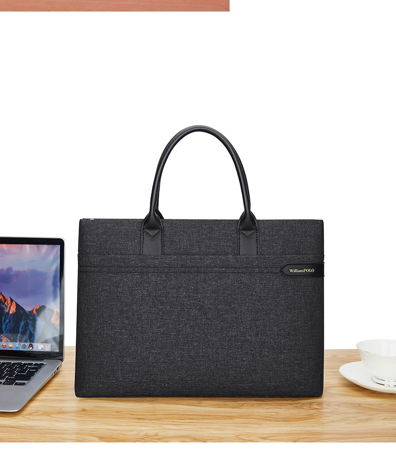 Cặp công sở nam vải canvas chống mài mòn đựng laptop đa năng chi tiết 12
