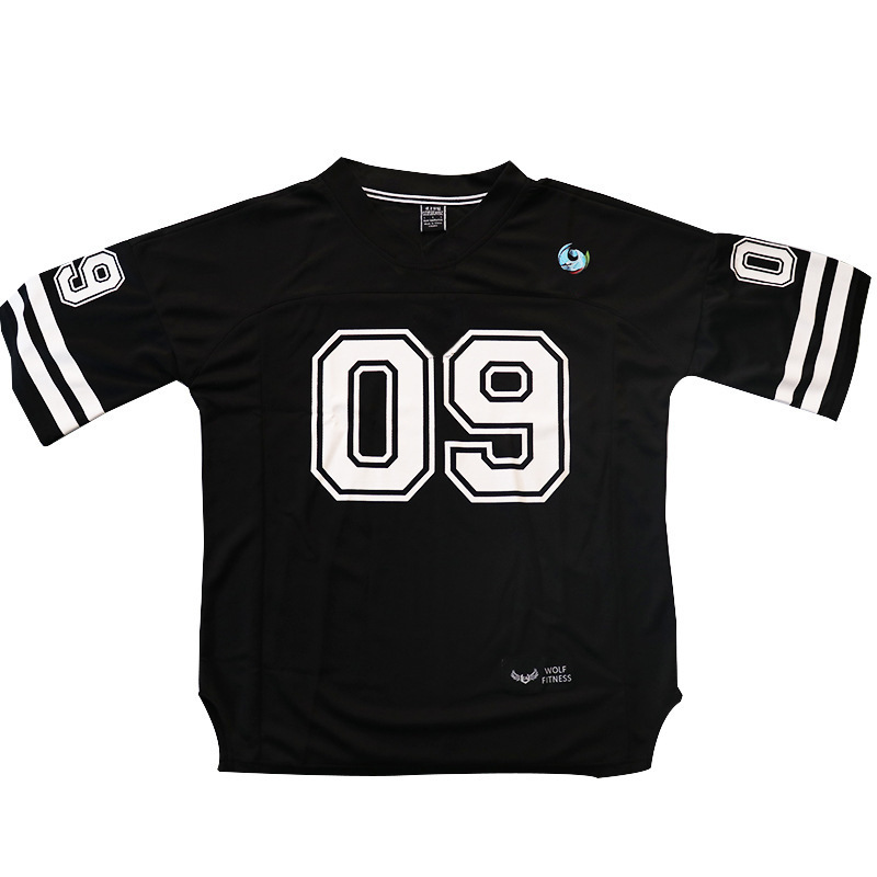 T-shirt estiva a maniche corte in rete larga per ragazzi sottili Top da uomo con scollo a V traspirante ad asciugatura rapida_voghion.com
