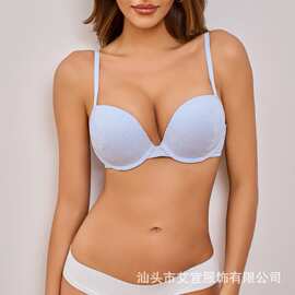 欧美跨境亚马逊专供爆款聚拢固定型内衣上托有钢圈防下垂女士文胸
