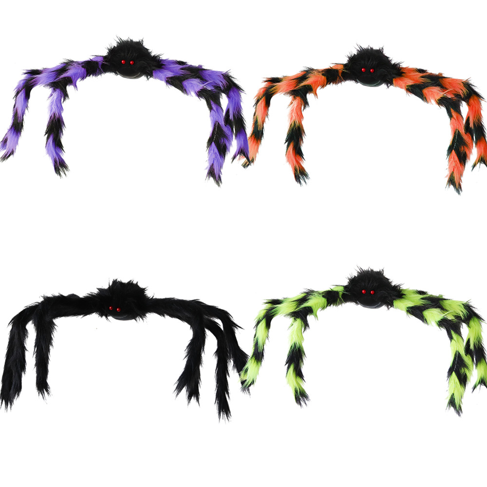 Transfronterizo de Halloween araña fantasma Festival Fiesta Decoración Accesorios flor araña habitación secreta truco simulación felpa araña al por mayor
