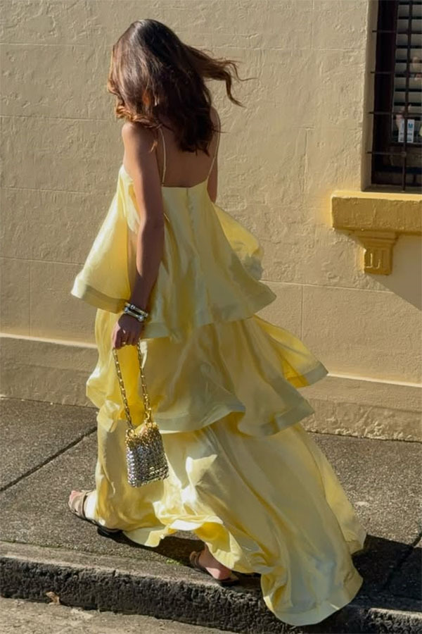 Robe-débardeur en satin pour femme, plusieurs couches, style décontracté et ample, nouveauté printemps-été_voghion.com