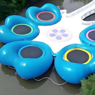 Net red flower trampoline bridge scenic spot outdoor amusement equipment water park farm love inflatable castle bouncing bed