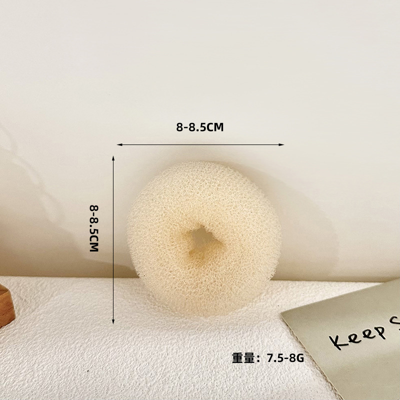 Platillo de rosquilla, mujer perezosa, lazo para el cabello con cabeza de bola esponjosa, artefacto para niños, tocado de capullo, accesorio para el cabello coreano