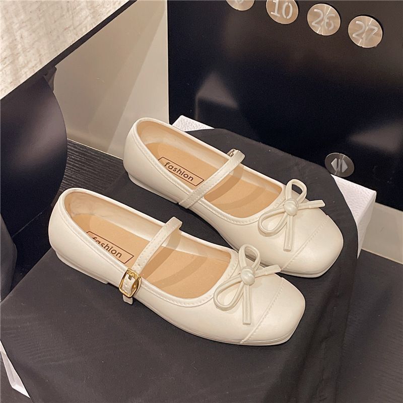 Bowknot Mary Jane flat women's shoes, gentle and sweet ballet style, soft and comfortable women's footwear