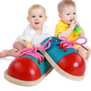 Children's Wooden Toys Multi-Functional Shoelace Kindergarten Early Education Educational Game Shoelace Handmade Learning