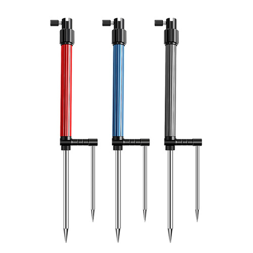 Fish Rod Holder Ground-Insertable Multifunctional Aluminum Alloy Ground Rod Platform Fishing Tripod Fishing Gear Three-in-One Lure Plate Fishing Tackle