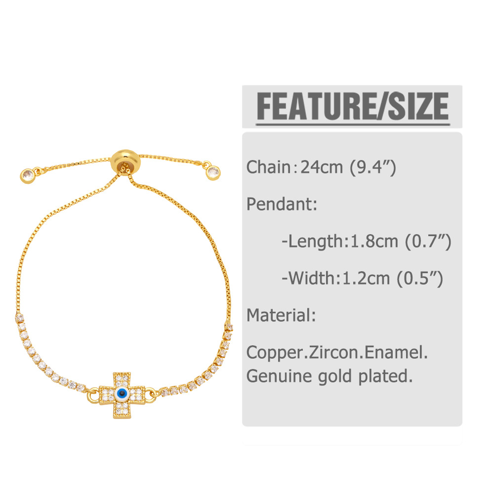 Fashion Geometric Copper Bracelets Plating Zircon Copper Bracelets
