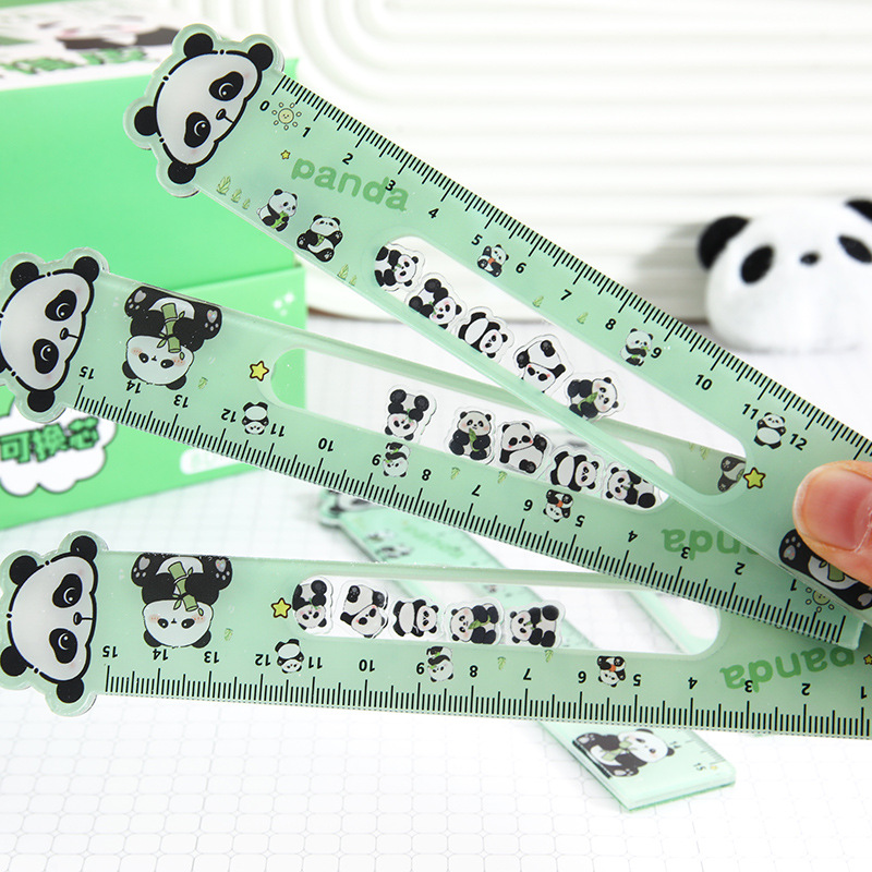 CyiMu grupo panda rocker regla adorable arroz cool payaso pez acrílico 15cm regla