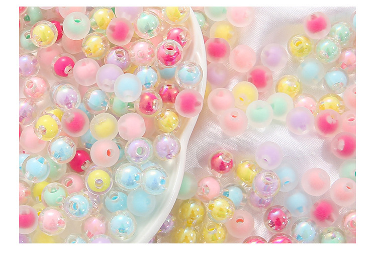 1 Set Diameter 8mm Hole 2~2.9mm Arylic Round Beads display picture 1