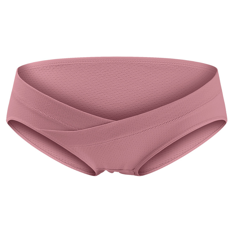 Ropa interior de mujer embarazada cintura baja agujero transpirable mujeres embarazadas más tamaño vientre Soporte simple moda transpirable triángulo de mujer embarazada ropa interior